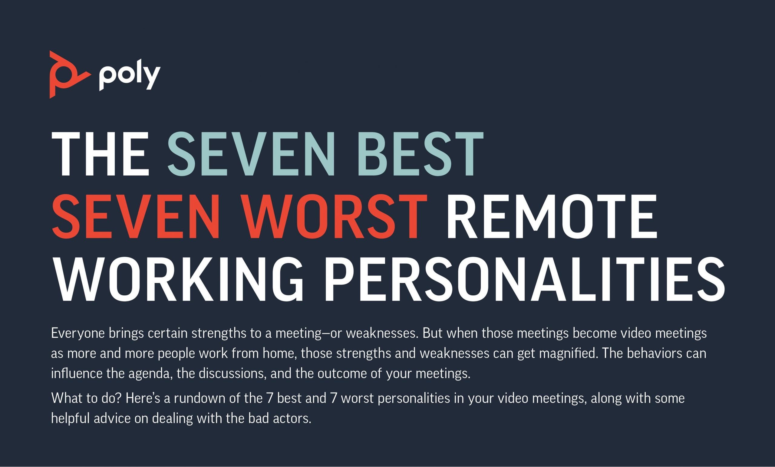 The 7 best and 7 worst remote working personalities