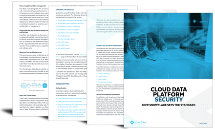 Cloud data platform security: How snowflake sets the standard