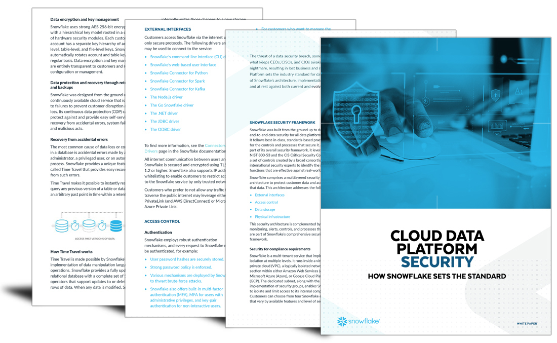 Cloud data platform security: How snowflake sets the standard?