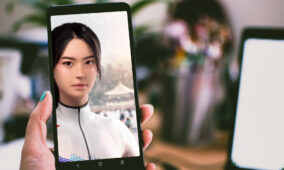 Can you resist a vivacious virtual avatar promoting Winter Olympics merchandise?