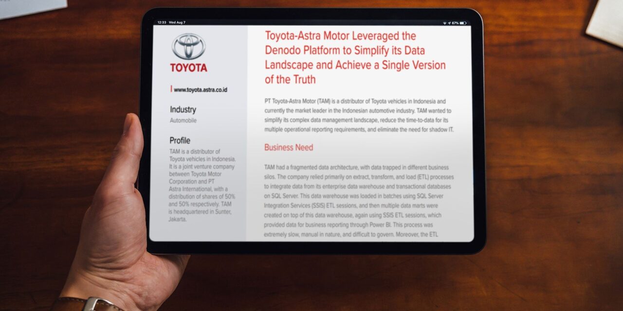 Toyota-Astra Motor simplifies data landscape to achieve single version of truth