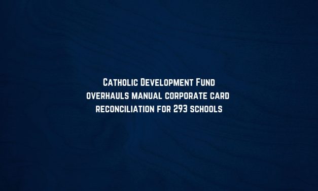 Catholic Development Fund overhauls manual corporate card reconciliation for 293 schools